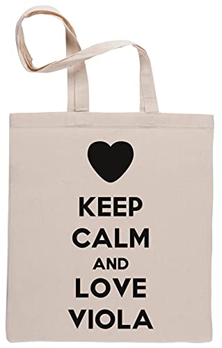 Keep Calm and Love Viola Bolsa De Compras Shopping Bag Beige