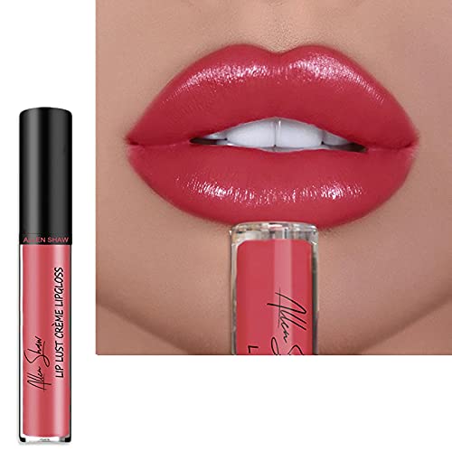 Keepwin® Pintalabios Purpurina Larga Duracion, Impermeable 3D Brillo de labios Mujer Labiales Lápiz Labios Líquida Lipstick Matte Barra de Labios Regalo Día de la Madre, San Valentín, Cumpleaños