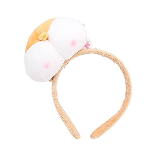 Kemelo - Banda para el Cabello de Felpa con Dibujos Animados, Soporte para el Cabello a Tope de Cerdito, Accesorios para el Cabello de Anime Furry Bum, Color Rosa