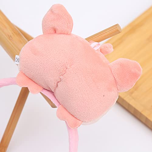 Kemelo - Banda para el Cabello de Felpa con Dibujos Animados, Soporte para el Cabello a Tope de Cerdito, Accesorios para el Cabello de Anime Furry Bum, Color Rosa