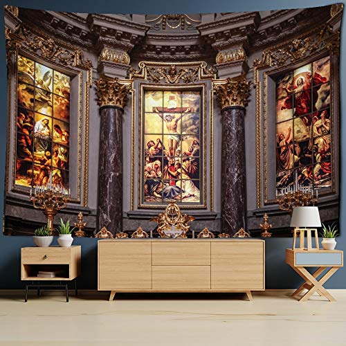 KHKJ Tapiz de Jesús de la Iglesia Cristiana de Viena, decoración del hogar, Arte de Pared, Mural, Tela de Pared, tapices de Pared de Cristo, decoración de la Iglesia A2 200x150cm