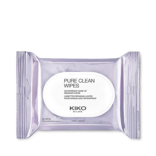 KIKO Milano Pure Clean Wipes 25 toallitas desmaquillantes para rostro, contorno de ojos y labios