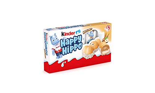 Kinder Happy Hippo Barritas de Chocolate, Pack de 5 x 20.7g