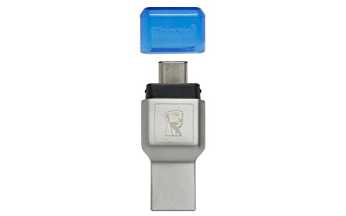 Kingston MobileLite Duo 3C - Lector de Tarjeta microSD de Dos interfaces USB-A y C, Color Gris