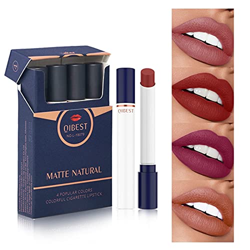 Kit de Paquete de Lápiz Labial Mate, Adecuado para Festivales de Música y Fiestas de Carnaval, Terciopelo Mate Duradero Resistente Al Agua Rojo Altamente Pigmentado