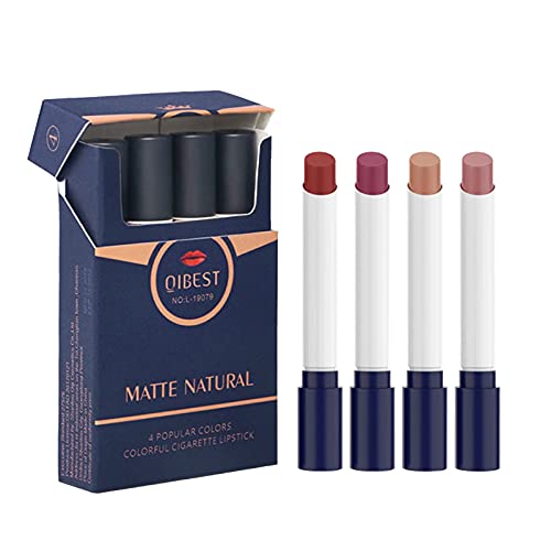 Kit de Paquete de Lápiz Labial Mate, Adecuado para Festivales de Música y Fiestas de Carnaval, Terciopelo Mate Duradero Resistente Al Agua Rojo Altamente Pigmentado