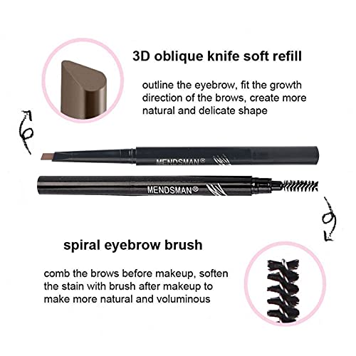 Kit de plantillas de cejas con 24 plantillas de cejas reutilizables 1 lápiz de cejas para maquillaje para principiantes y profesionales (Eyebrow pencil + eyebrow template (Light brown))