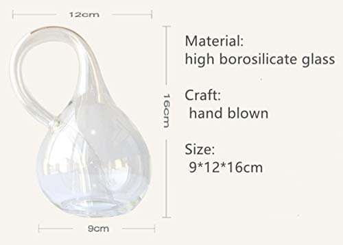 Klein Bottle, Botella nunca llena de agua, jarrón de vidrio de geometría matemática, decoración de modelo de ciencia espacial en cuatro dimensiones, decoración de oficina, (con base)