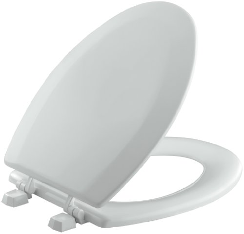 KOHLER K-4712-T-33 Triko Elongated Molded-Wood Toilet Seat with Color-Matched Hinges, Mexican Sand