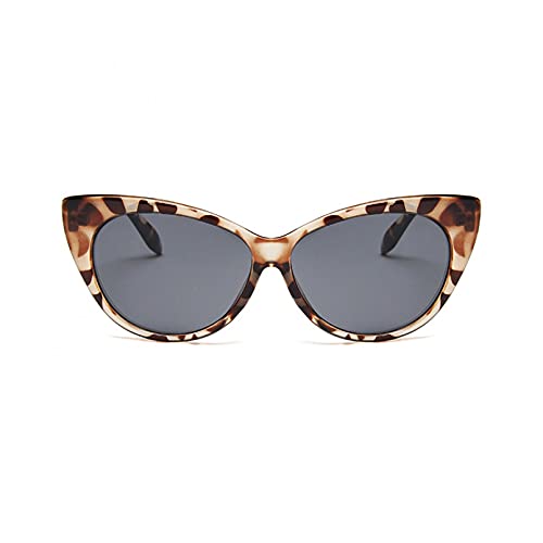 KUNIUO Gafas De Sol De Ojo De Gato para Mujer, Montura Negra, Gafas De Sol De Diseñador para Mujer, Gafas De Sol Sexis Vintage para Mujer, Gafas Uv400-C4 LeopardBlack