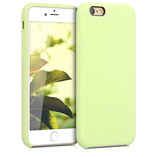 kwmobile Carcasa Compatible con Apple iPhone 6 / 6S - Funda de Silicona para móvil - Cover Trasero en Verde Pistacho