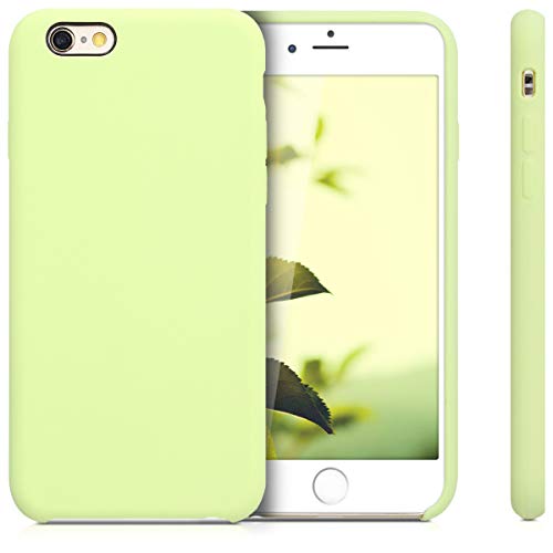 kwmobile Carcasa Compatible con Apple iPhone 6 / 6S - Funda de Silicona para móvil - Cover Trasero en Verde Pistacho