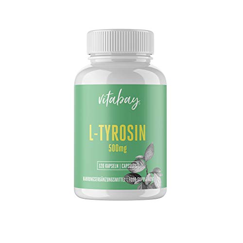 L-Tirosina 500 mg, 120 Cápsulas 100% Veganas