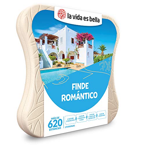 LA VIDA ES BELLA - Caja Regalo Amor para Parejas - Finde romántico - Ideas Regalos Originales - 1 o 2 Noches para 2 Personas