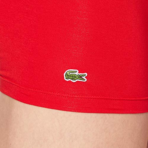 Lacoste 5H3386 Bóxer, Marine/Argent Chine-Rouge, XL (Pack de 3) para Hombre