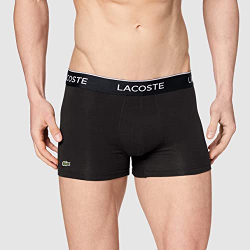 Lacoste 5H3389 Boxer Corto para Hombre, Noir, XXL (Pack de 3)