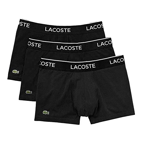 Lacoste 5H3389 Boxer Corto para Hombre, Noir, XXL (Pack de 3)