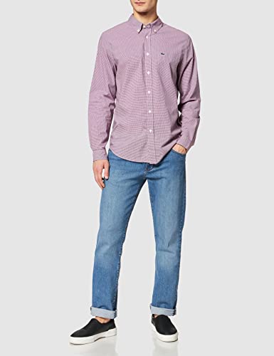 Lacoste CH2564 Camisa Informal de Manga Larga, Scille/Rouge, M para Hombre