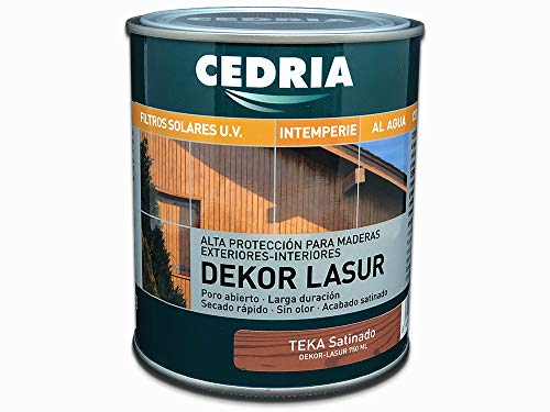 Lasur protector madera exterior al agua Cedria Dekor Lasur 20 litros TEKA