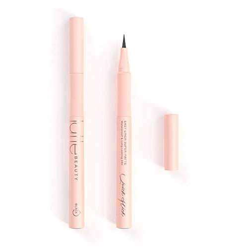 Latte Beauty Quick Flick Liquid Eyeliner Waterproof - Delineador de Ojos Waterproof Súper Mate - Delineador Resistente al Agua de Larga Duración - Negro Intenso - Dermatológicamente probado