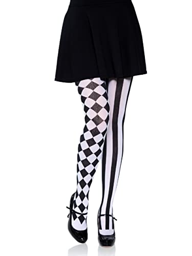 Leg Avenue- Harlequin Mujer, Color Negro Blanco, Talla Única (EUR 36-40) (772022007)