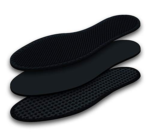 Lenzen Deo Breezers 2 Pares de Plantillas para la Circulación de Aire en el Zapato I Sensación de Frescura I Carbón Activo Antiolor (47)