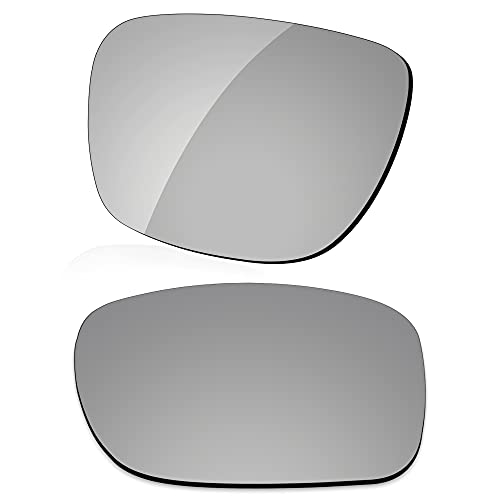 LenzReborn Reemplazo de lente polarizada para Arnette Reserve AN4226 Sunglass - Más opciones, Dark Black + Silver Grey, Talla única