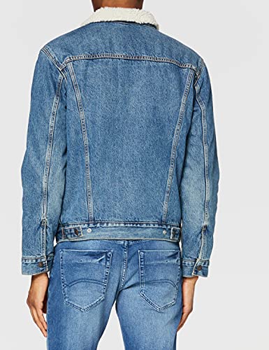 Levi's Type 3 Chaqueta, Azul (Fable Sherpa Trucker), S para Hombre