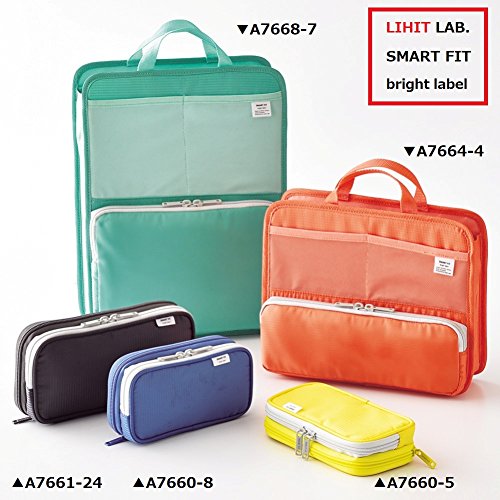 Lihit Lab A-7661-8 - Estuche doble , 220mm × 45mm × 105mm , color Azul