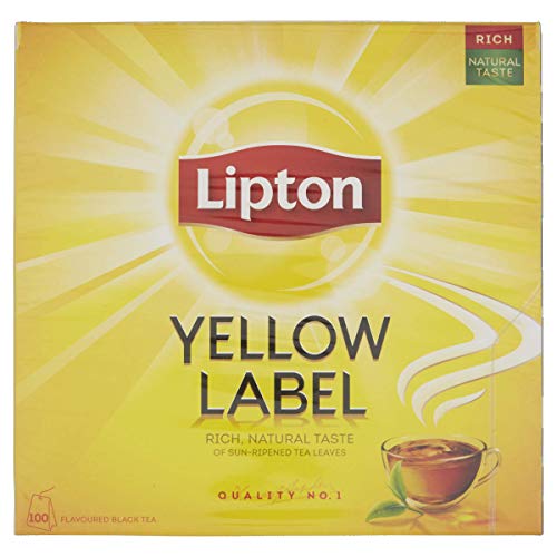 Lipton Té negro Yellow Label, Caja con 100 sobres