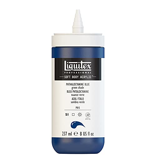 Liquitex 1923316 - Pintura acrílica profesional (consistencia cremosa, alta pigmentación, resistente a la luz y al envejecimiento, botella de 237 ml), color azul