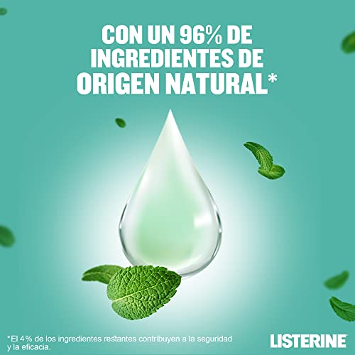 Listerine NATURALS - Enjuague Bucal, Proteccion del Esmalte, Sabor Suave, 500 ml