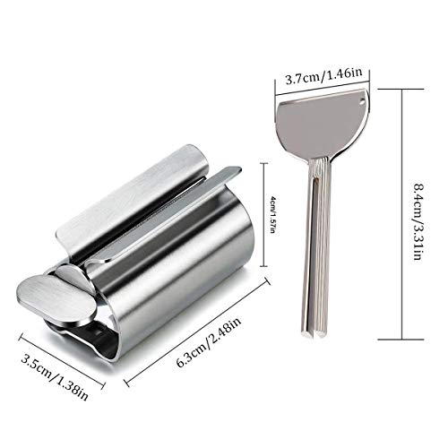 Liwein Exprimidor de Tubos,Metal Exprimidor de Pasta de Dientes Dispensador de Pasta de Dental Manual Acero Inoxidable Prensa Tubo Rodante para Tinte de Pelo Pintura de Aceite Crema(5 Piezas)