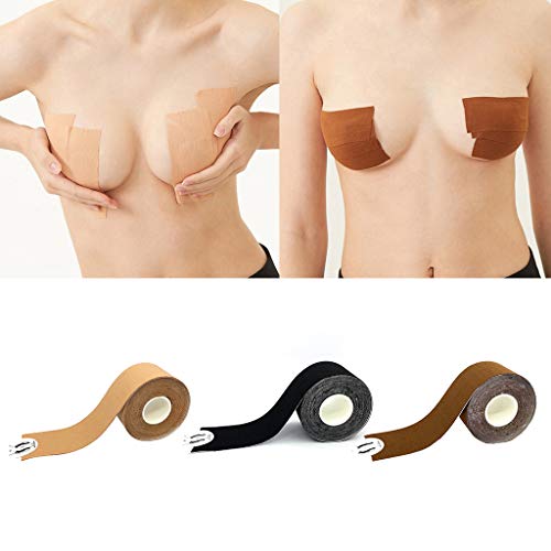 LLLucky Breast Lift Boob Tape Invisible Push Up DIY Pegatinas Silicona Pezón Cubierta Sujetador Color Carne