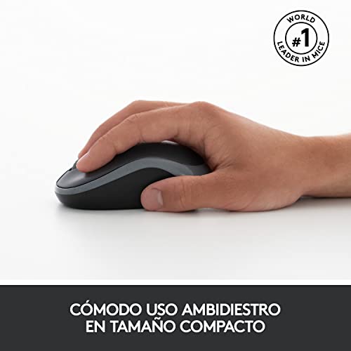 Logitech MK270 Combo Teclado y Ratón Inalámbrico para Windows, 2,4GHz Inalámbrico, Ratón Compacto, 8 teclas multimedia y de acceso directo, 2 años de batería, PC, PC Portátil, QWERTY Español - Negro