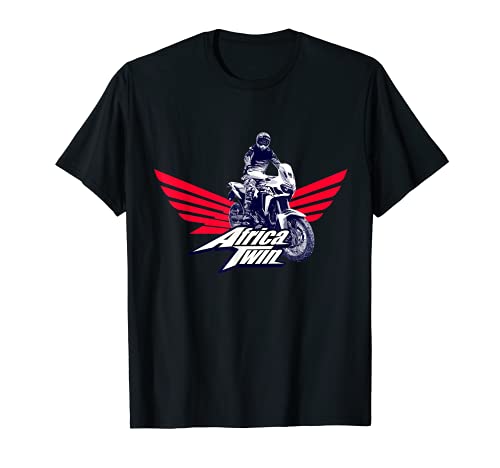 Logotipo de rayas para motocicleta Africa Touring Twin Camiseta