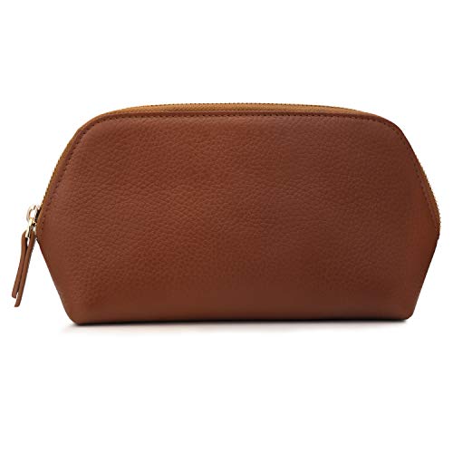 Londo Bolso de Cosméticos en Cuero Genuino para Maquillaje, Bolsa de Viaje Organizador de artículos de tocador Clutch, Unisex