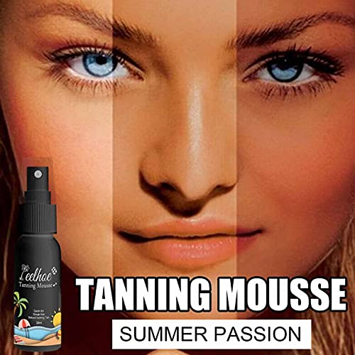 Long Lasting Sunless Tanning Self Tan Organic Mousse Body Lotion, Natural Self Tanner Gorgeous Glow, Face and Body Self Tanner for All Skin Types (30ML)