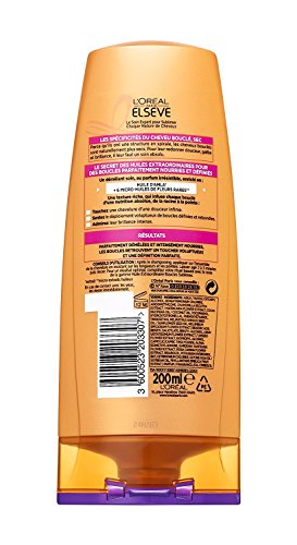 L'Oréal Paris Elsève Acondicionador de Aceite Extraordinario, para Rizos Hidratados, 200 ml