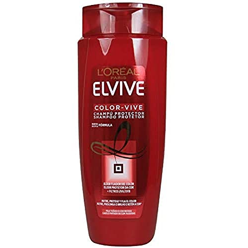 L'Oreal Paris L ORÉAL ELVIVE CHAMPÚ 690 ML. Color-Vive Protector, Neutro, Estándar