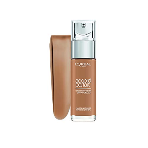 L’Oréal Paris Make-Up Designer Accord Parfait - 8.D/8.W Golden Cappuccino - Foundation base de maquillaje Frasco dispensador Líquido - Base de maquillaje