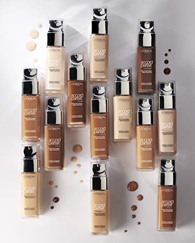 L’Oréal Paris Make-Up Designer Accord Parfait - 8.D/8.W Golden Cappuccino - Foundation base de maquillaje Frasco dispensador Líquido - Base de maquillaje