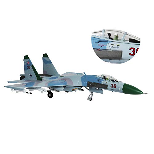 Lose Fun Park 1: 100 Modelo de avión Militar Soviet Union SU-27 Aleación Fundida a Presión Modelo de avión de Combate