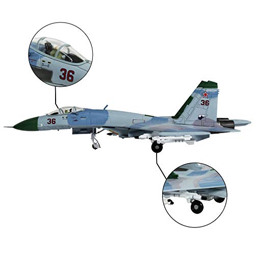 Lose Fun Park 1: 100 Modelo de avión Militar Soviet Union SU-27 Aleación Fundida a Presión Modelo de avión de Combate