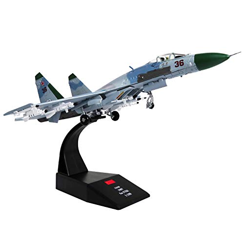 Lose Fun Park 1: 100 Modelo de avión Militar Soviet Union SU-27 Aleación Fundida a Presión Modelo de avión de Combate