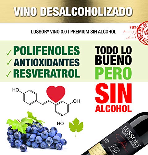 Lote degustación: 6 botellas Lussory, vino desalcoholizado 2 Blancos+2 Tintos+ 1 Rosado + 1 Espumoso (6x0,75) SIN ALCOHOL