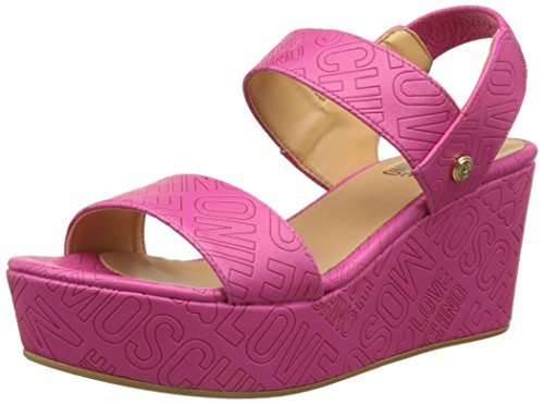 Love Moschino JA1627, Sandalias con Plataforma Mujer, Rosa (Fuchsia), 40 EU