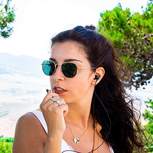 LUDOS Clamor Auriculares In Ear con Cable y Microfono, Cascos Espuma de Memoria, Cable Reforzado, Graves, Earphones para para iPhone, iPad, Samsung, Mi, Xiaomi, Huawei, Gaming, Deportivos, Ordenador