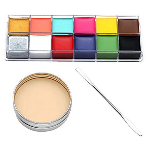 Lurrose 3 Unids Kit de Maquillaje de Halloween Cara Pintura Corporal Aceite Herida Falsa Cera de La Piel Cicatriz Pintura Corporal Efectos Especiales Cera de Maquillaje de Escenario para