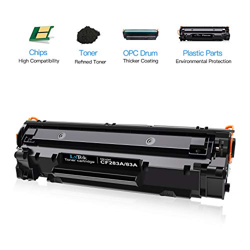 LxTek 83A Compatible para HP 83A CF283A Cartuchos de tóner para HP LaserJet Pro M201dw M201n Pro MFP M225dn M225dw M125a M125rnw M125nw MFP M127fn M127fp M127fs M127fw (2 Negro)